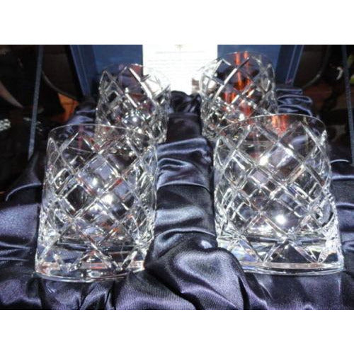 Faberge Crystal Martini Glasses Set Of 4 New In Presentation box