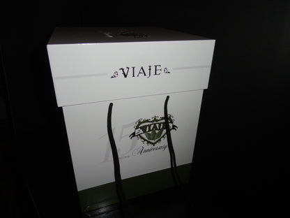 Viaje 15th Anniversary Silver Cigar Ceramic Jar Humidor NIB