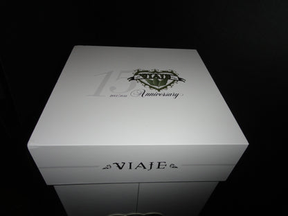 Viaje 15th Anniversary Silver Cigar Ceramic Jar Humidor NIB