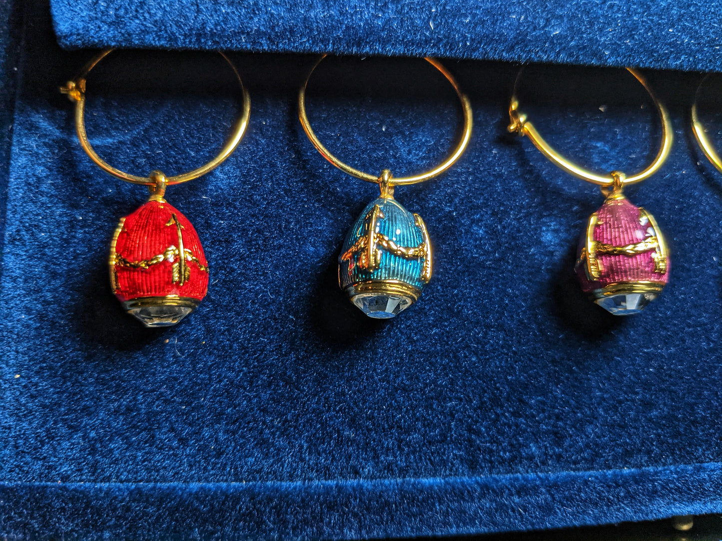 Faberge Wine Glass Charm Set