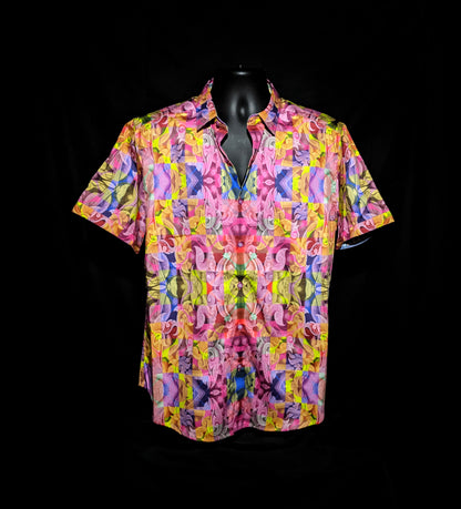 Robert Graham Riceboro Colorful Short Sleeve Shirt Size Large