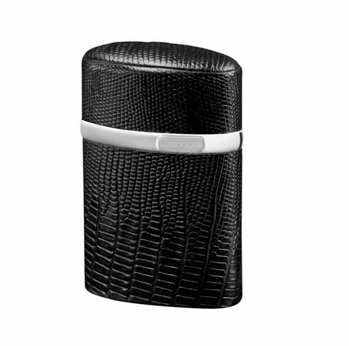 Brizard and Co. The "Triple Jet" Table Lighter - Lizard Pattern Black