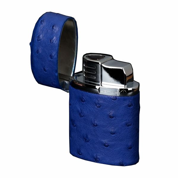 Brizard and Co. The "Triple Jet" Table Lighter - Ostrich Blue