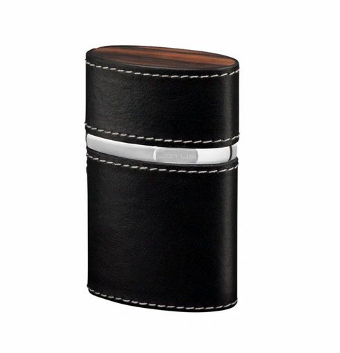 Brizard and Co. The "Triple Jet" Table Lighter - Sunrise Black and Macassar Ebony