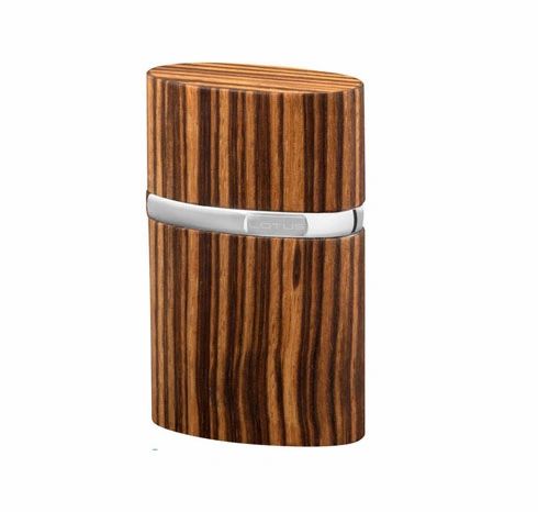 Brizard and Co. The "Triple Jet" Table Lighter - Zebrawood