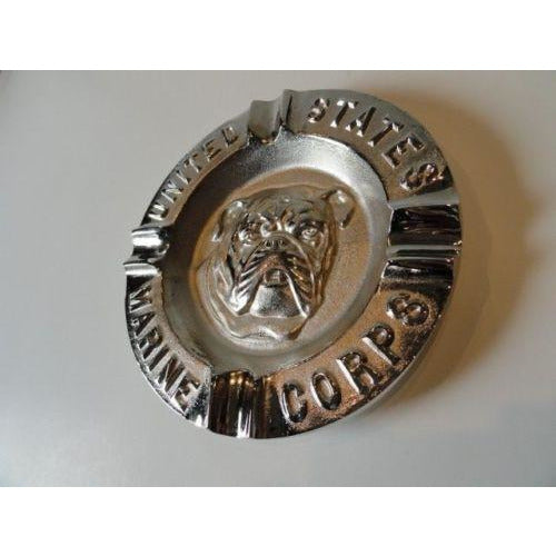 USMC  Ashtray solid alum chrome plated