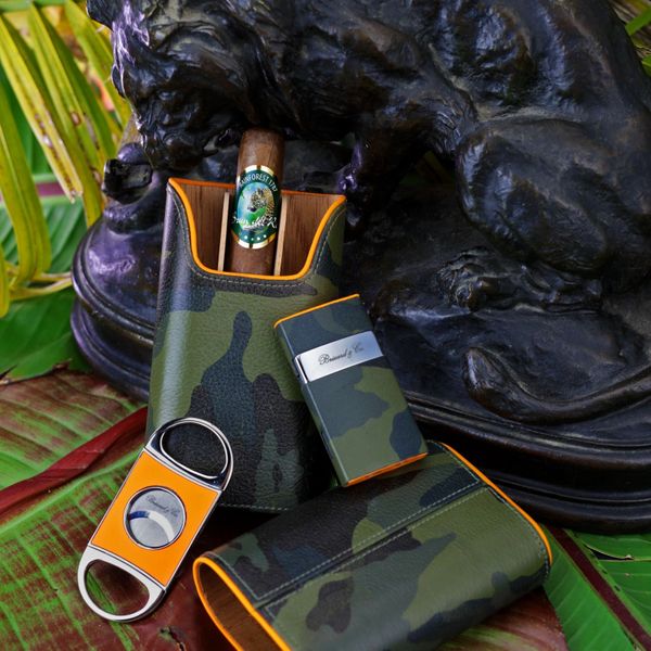 Brizard and Co. Venezia Lighter - Camouflage and Orange Leather