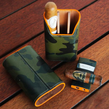 Brizard and Co. Venezia Lighter - Camouflage and Orange Leather