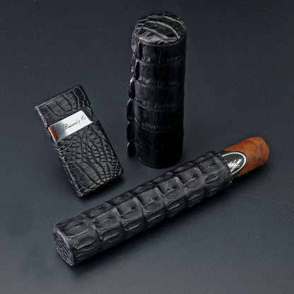 Brizard and Co. Venezia Lighter - Genuine Black Caiman