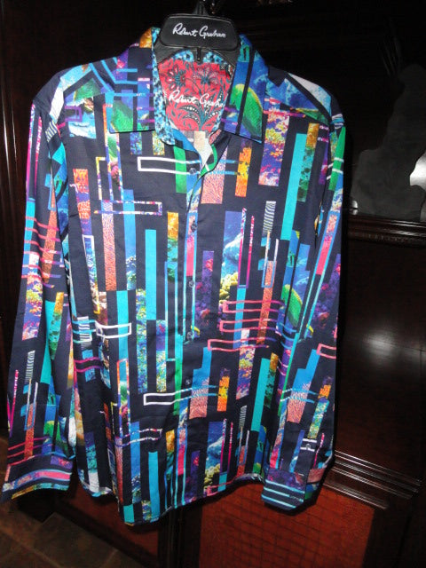 Robert Graham Enfield Long Sleeve Shirt Medium Size