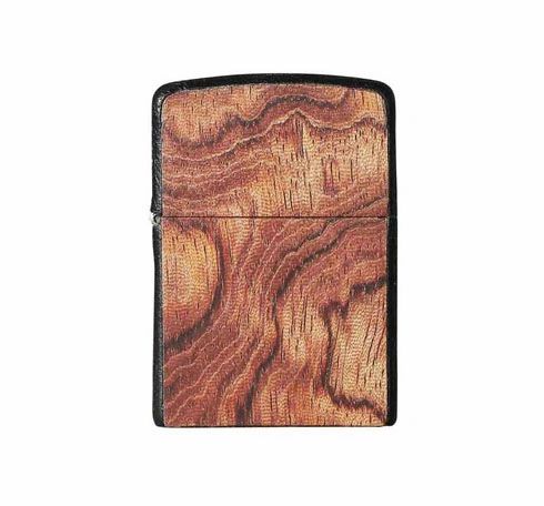 Brizard and Co. Zippo Lighter - Bubinga and Black Leather