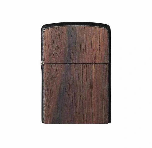 Brizard and Co. Zippo Lighter - Macassar Ebony and Black Leather