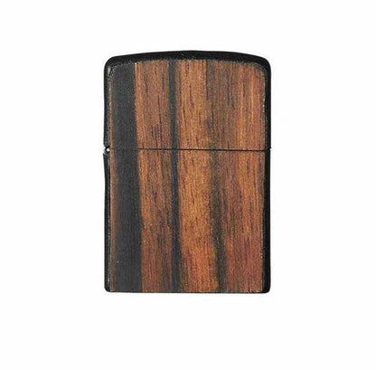 Brizard and Co. Zippo Lighter - Rosewood and Black Leather