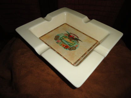 San Cristobal Ceramic Large Ashtray. 10" L x 9.25" W x 2" H