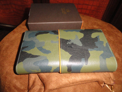 Brizard and Co Golfer's Case  ( Showband 5 ) Camouflage and Orange Leather NIB