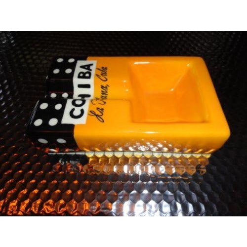 Cohiba ceramic  ashtray handmade measures 7 3/4" L x 4 1/2" W X 2" H