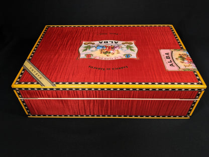 Elie Bleu Alba Red Sycamore Humidor 110 count