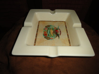 San Cristobal Ceramic Large Ashtray. 10" L x 9.25" W x 2" H