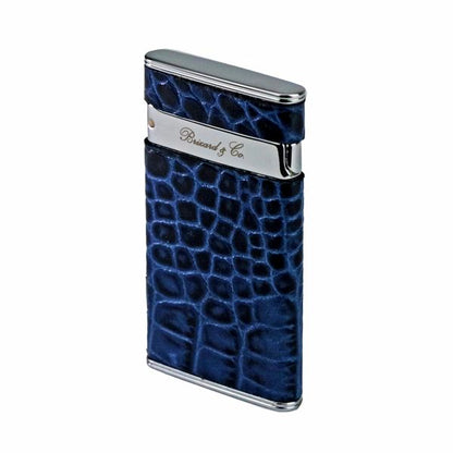 Brizard and Co. The "Sottile" Lighter - Indigo Croco Pattern