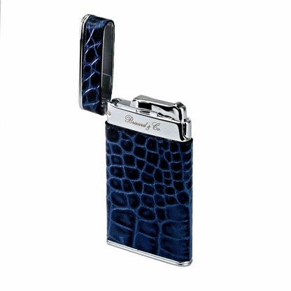 Brizard and Co. The "Sottile" Lighter - Indigo Croco Pattern