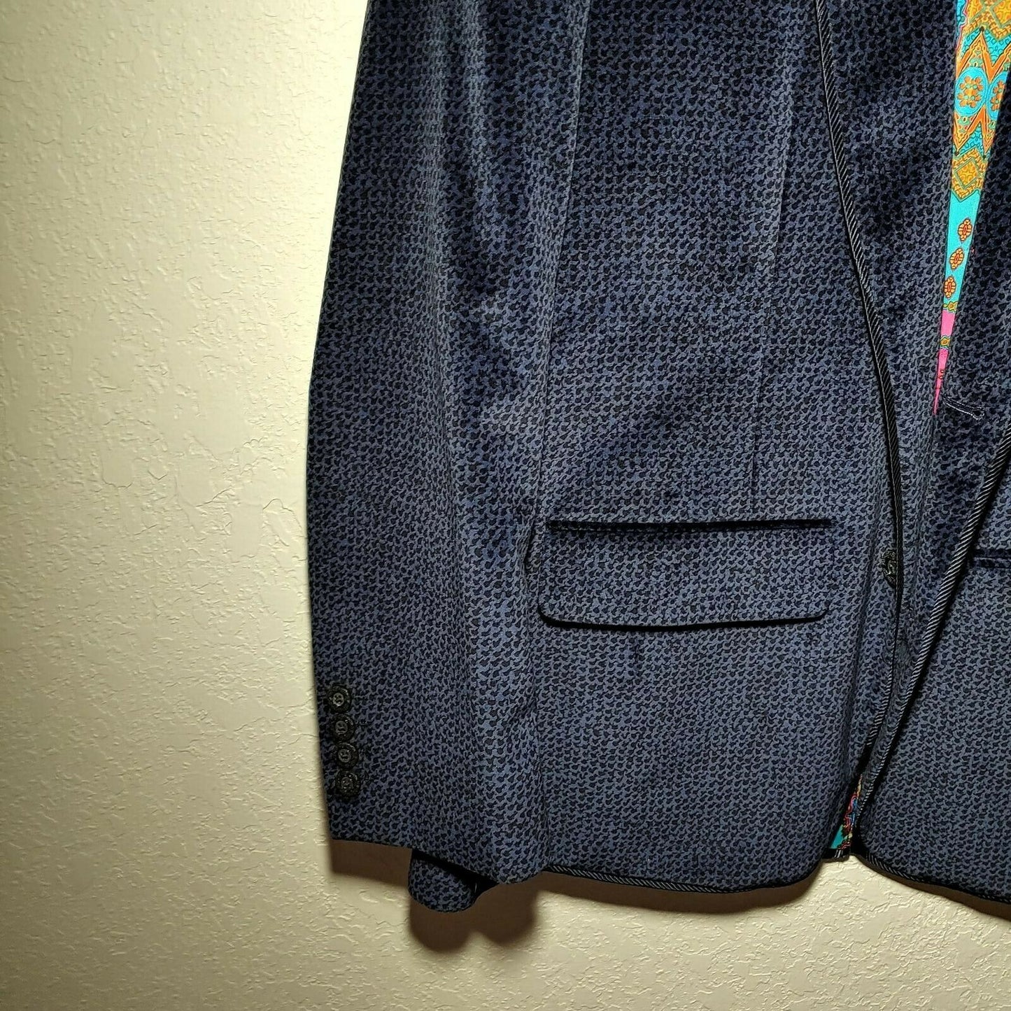 Robert Graham - Classic Fit Sport Coat Suede Jacket - Navy Blue