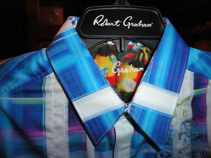 Robert graham seattle blue shirt Medium