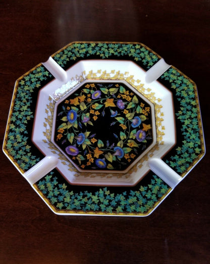 Rosenthal Versace Gold Ivy Ash Tray--Larger Size 9 inch