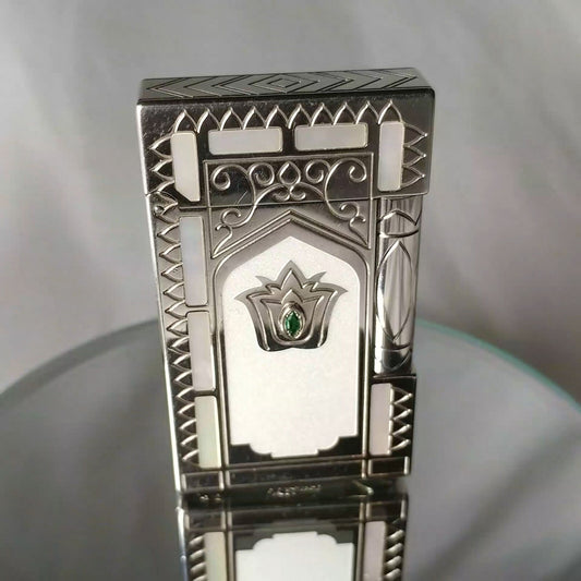 S.T. Dupont Taj Mahal Limited Edition  Platinum and Mother-of-Pearl Lighter