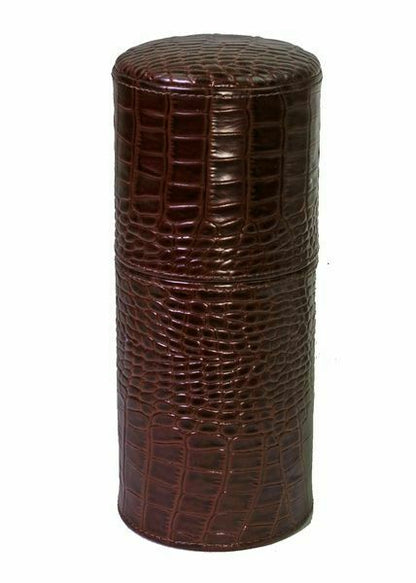 Brizard and Co. - The Cylinder Desk Humidor -Croco Pattern Tobacco