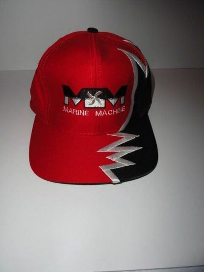 Marine Machine  Red jagged edge embroidered baseball cap