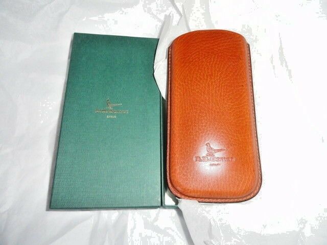 R. D. Gomez Tan Leather Glasses Case