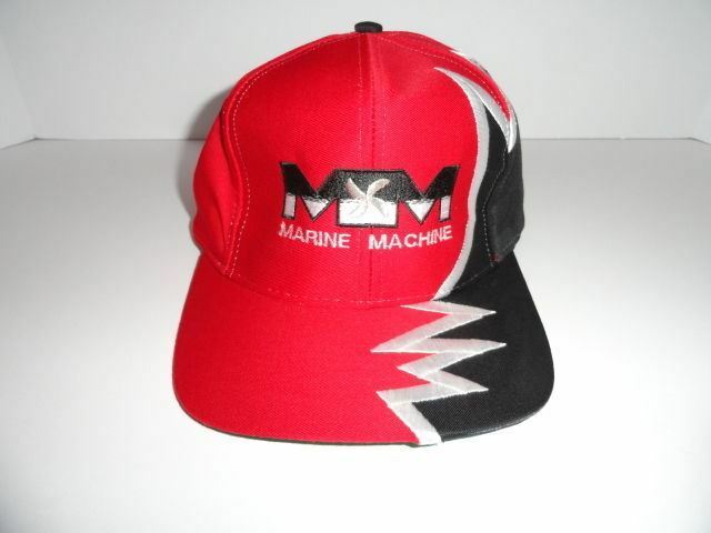 Marine Machine  Red jagged edge embroidered baseball cap