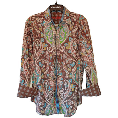 Robert Graham - Colorful Long Sleeve - Men's Medium Button Down Classic Fit