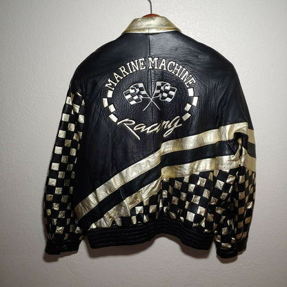 Marine Machine Leather Racing Jacket