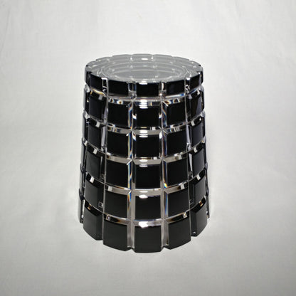 Faberge Black Cased Cut to Clear Crystal Metropolitan Ice Bucket