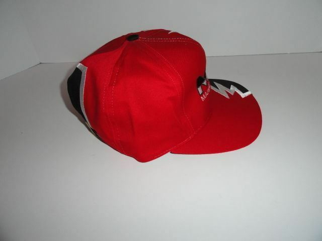 Marine Machine  Red jagged edge embroidered baseball cap