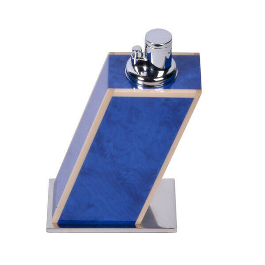 Elie Bleu Blue Madrona Table Lighter and Egoist Ashtray