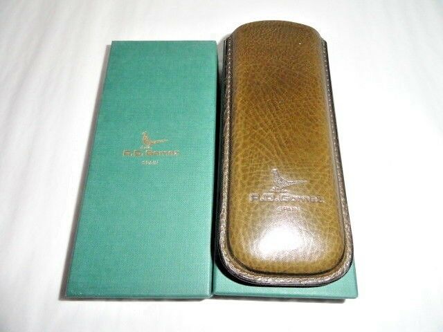 R. D. Gomez Green Leather Glasses Case