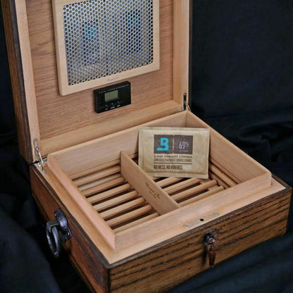 Brizard and Co. - The "Royal Oak Collection" Humidor - Golden Oak (60/70 Count)