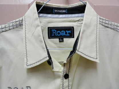 Men's Roar Signature Short  Sleeve Button Up Shirt Size Large