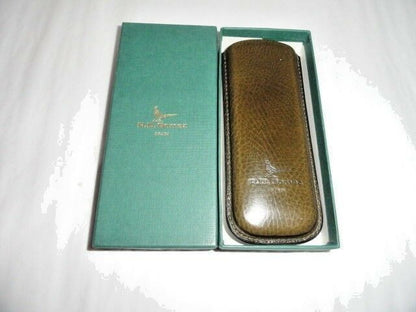 R. D. Gomez Green Leather Glasses Case