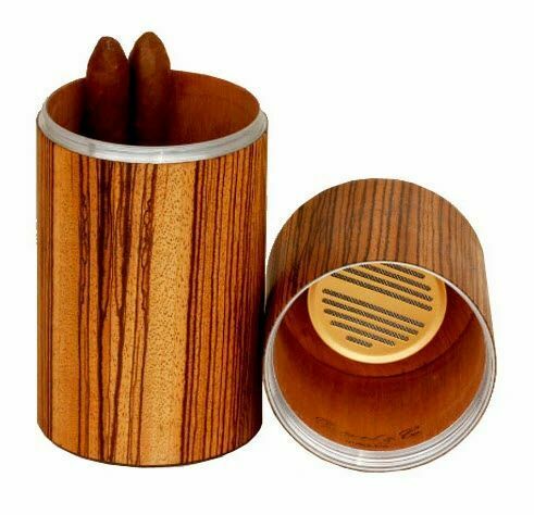 Brizard and Co. - The Cylinder Desk Humidor - Zebrawood