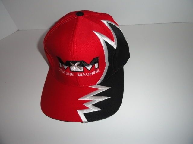 Marine Machine  Red jagged edge embroidered baseball cap