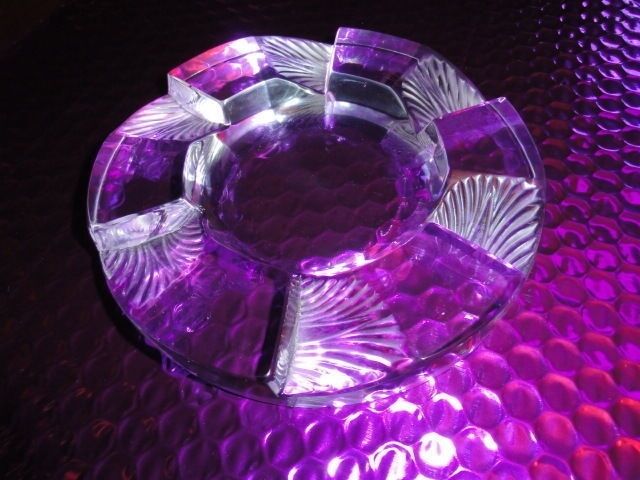 Lalique French Clear Crystal Art Deco Ashtray new in box