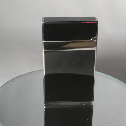 S.T.  Dupont  Black Chinese Lacquered Palladium Plated Ligne 2 Lighter