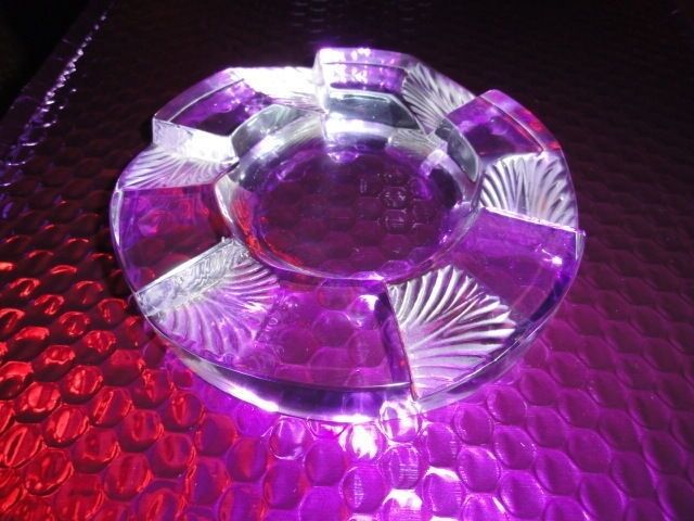 Lalique French Clear Crystal Art Deco Ashtray new in box