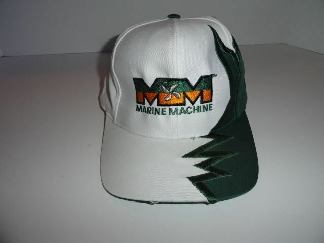 Marine Machine embroidered  Dark Green jagged edge baseball cap