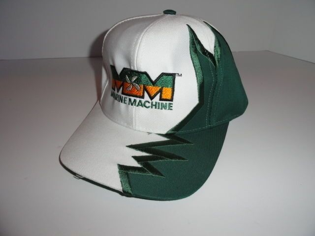 Marine Machine embroidered  Dark Green jagged edge baseball cap