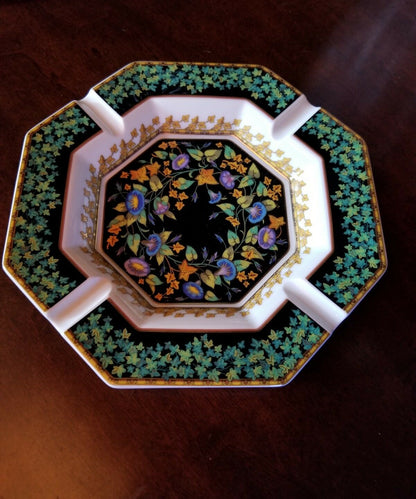 Rosenthal Versace Gold Ivy Ash Tray--Larger Size 9 inch