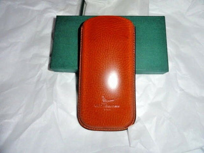 R. D. Gomez Tan Leather Glasses Case